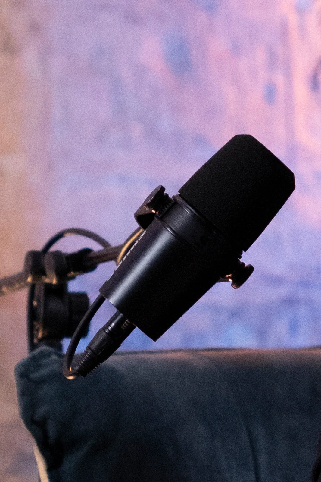 Micro broadcast en gros plan