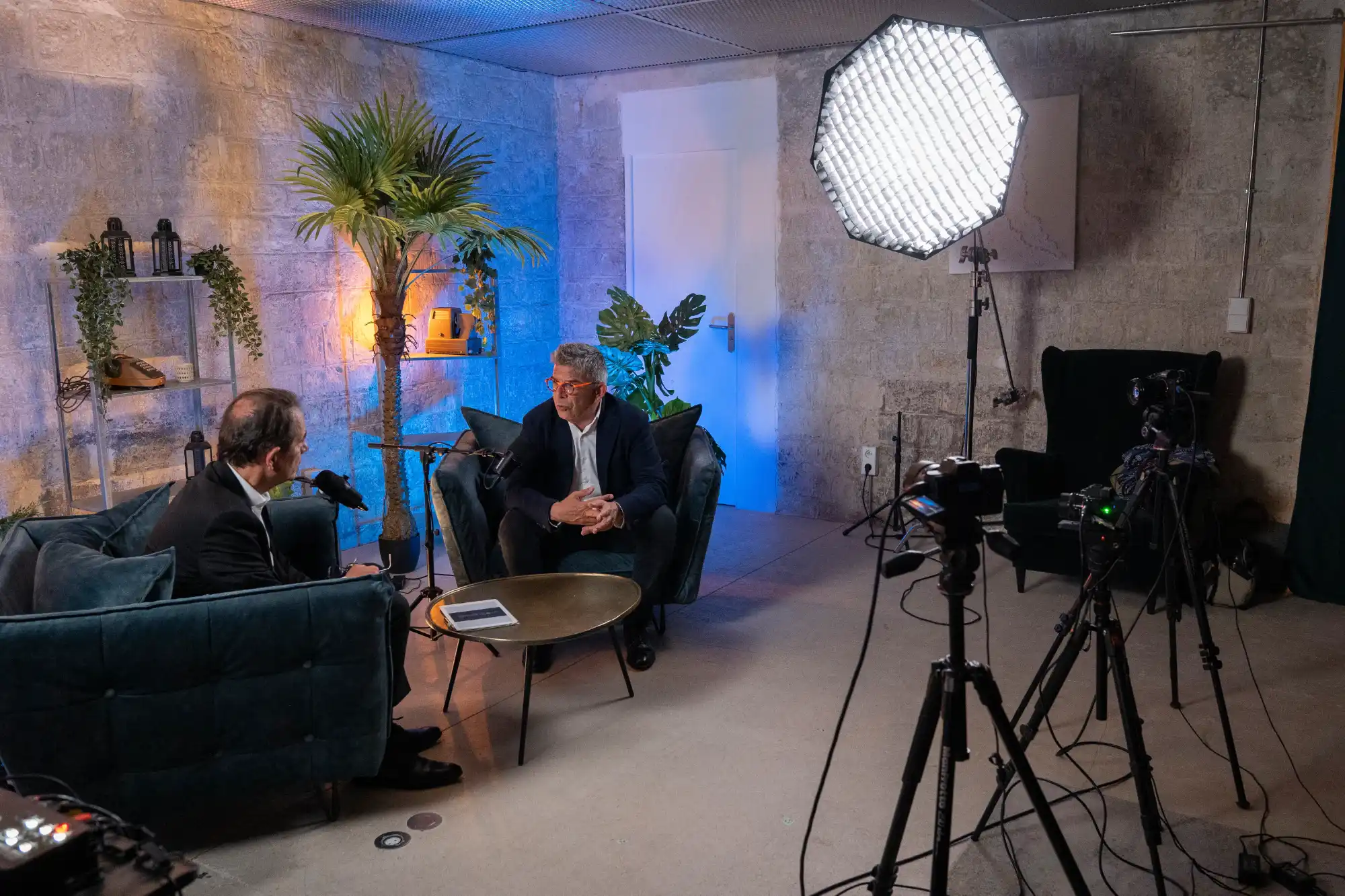 Plan large du plateau studio à Paris