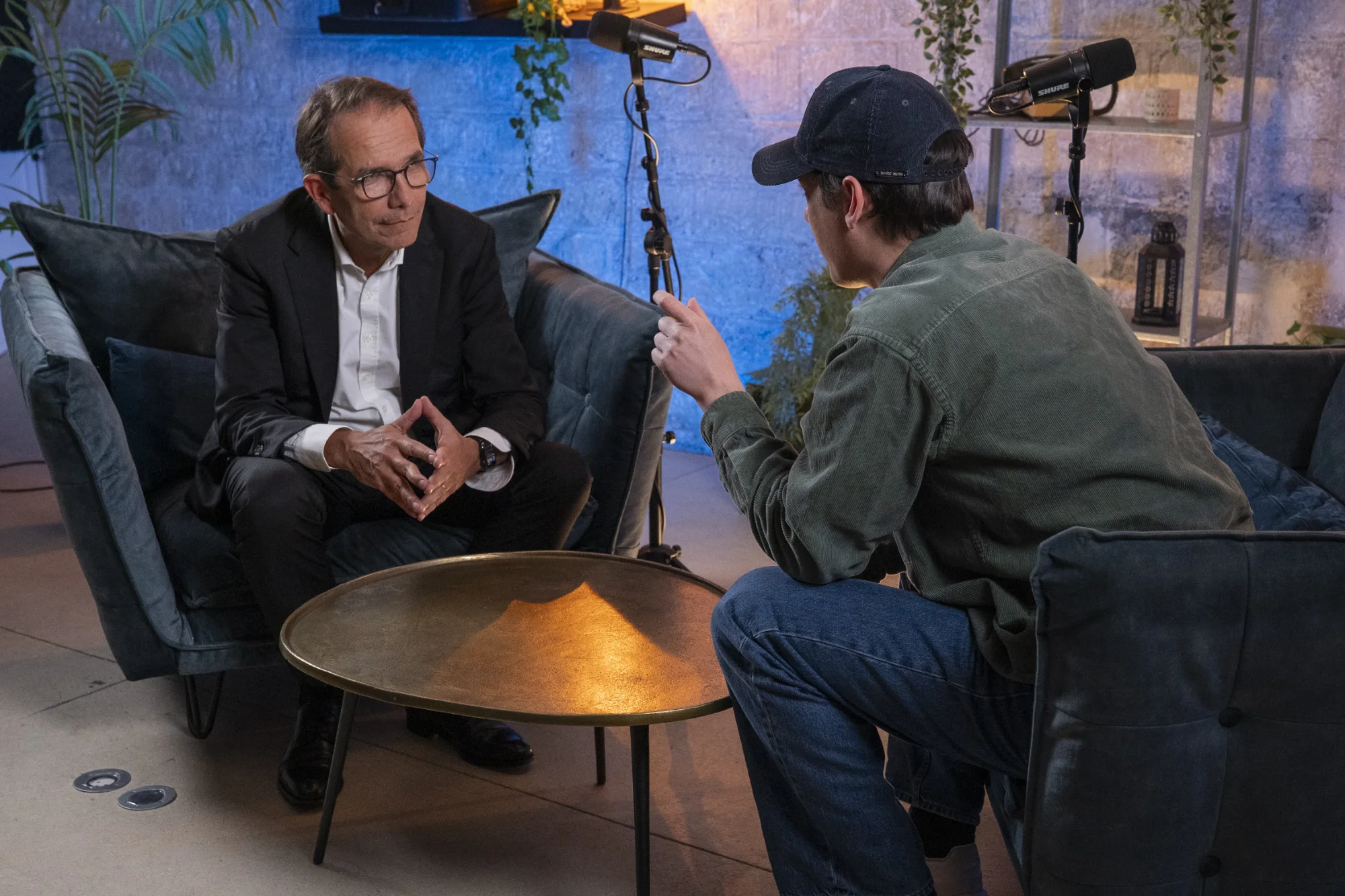 Face-à-face en cours d'interview