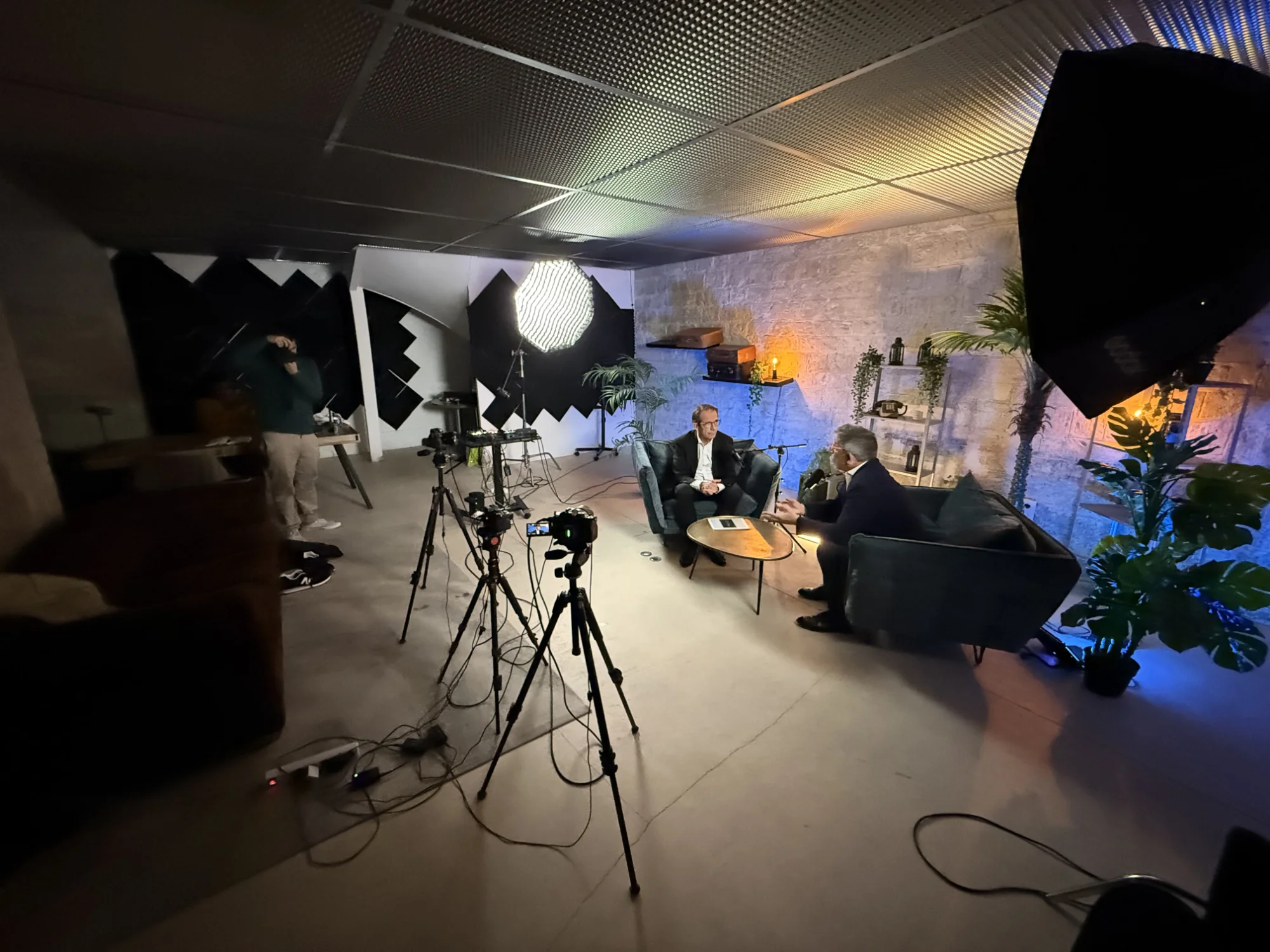 Plan d'ensemble du studio — dispositif complet